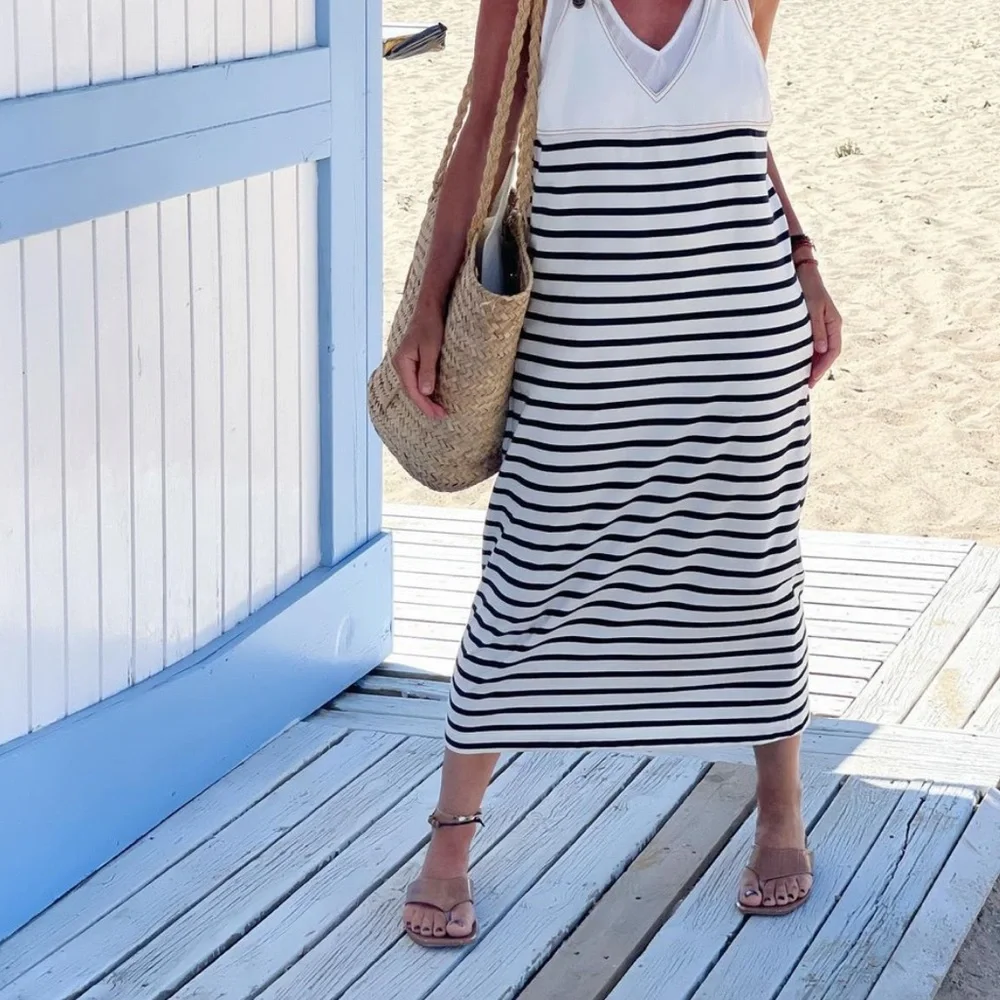 NWT Zara striped pinafore dress